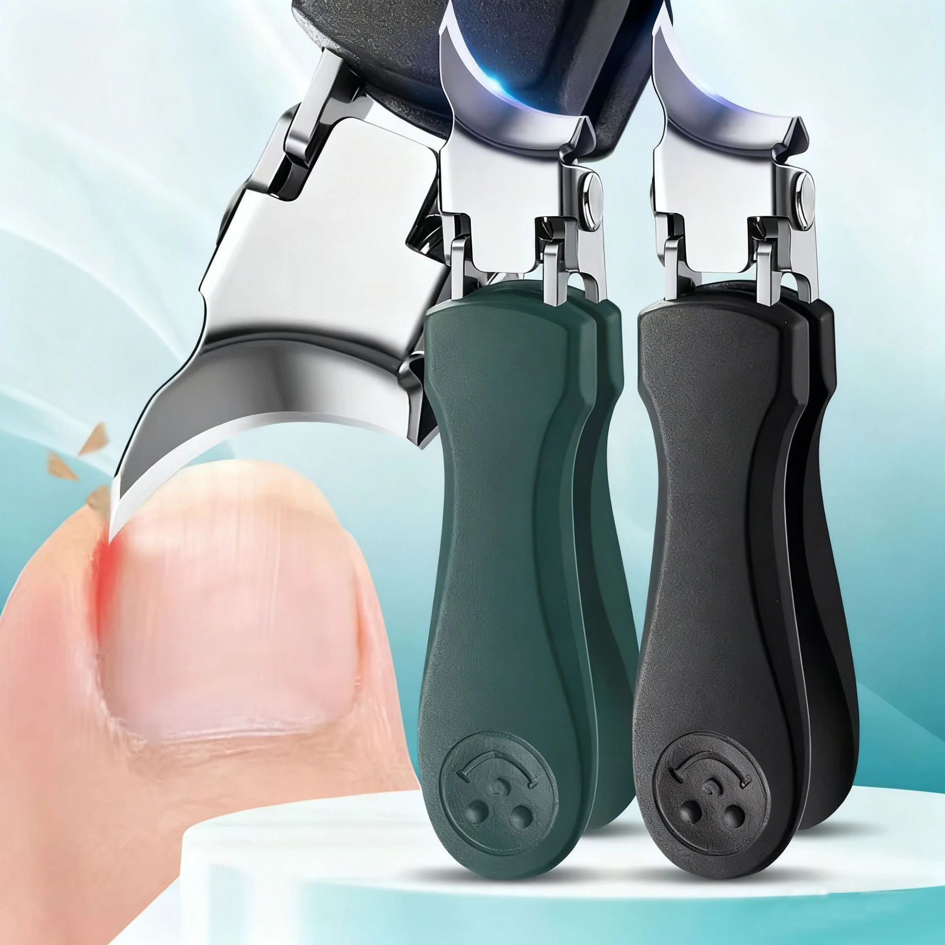 Super schräge, spitze Nagelknipser, spritzwassergeschützt, dicker Nagelknipser, Zehennagelzange, Nagelschere, Zehennagelzange, Nagelpflege-Werkzeuge