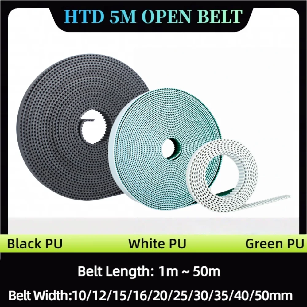 

HTD 5M Steel Core Open Belt PU Material Synchronous Belt with Various Widths 10mm-50mm for Precision Drive Systems