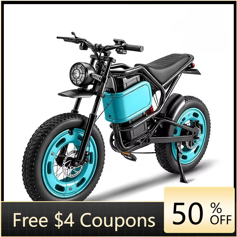 Rs Black lead-acid retro street motorcycle electric motorcycle, wide tire design, suitable for adult commuter cars, 48V, 50-70 k