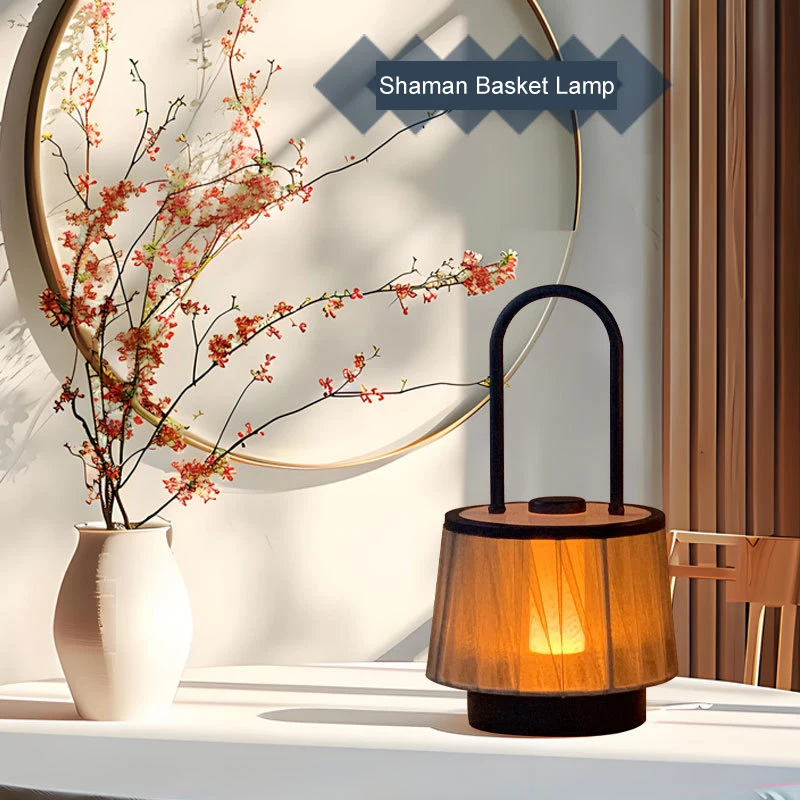 American Style Fabric USB Table Lamp LED Night Light for Bedroom Bedside Study Homestay Ambient Lighting Fixture
