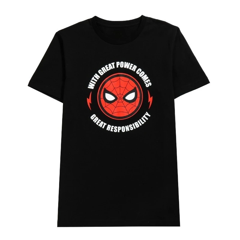 

Shadow Time Avengers Marvel LOGO Simple T-shirt, Spider-Man Men's and Women's Children's Parent-child Matching Short-sleeved