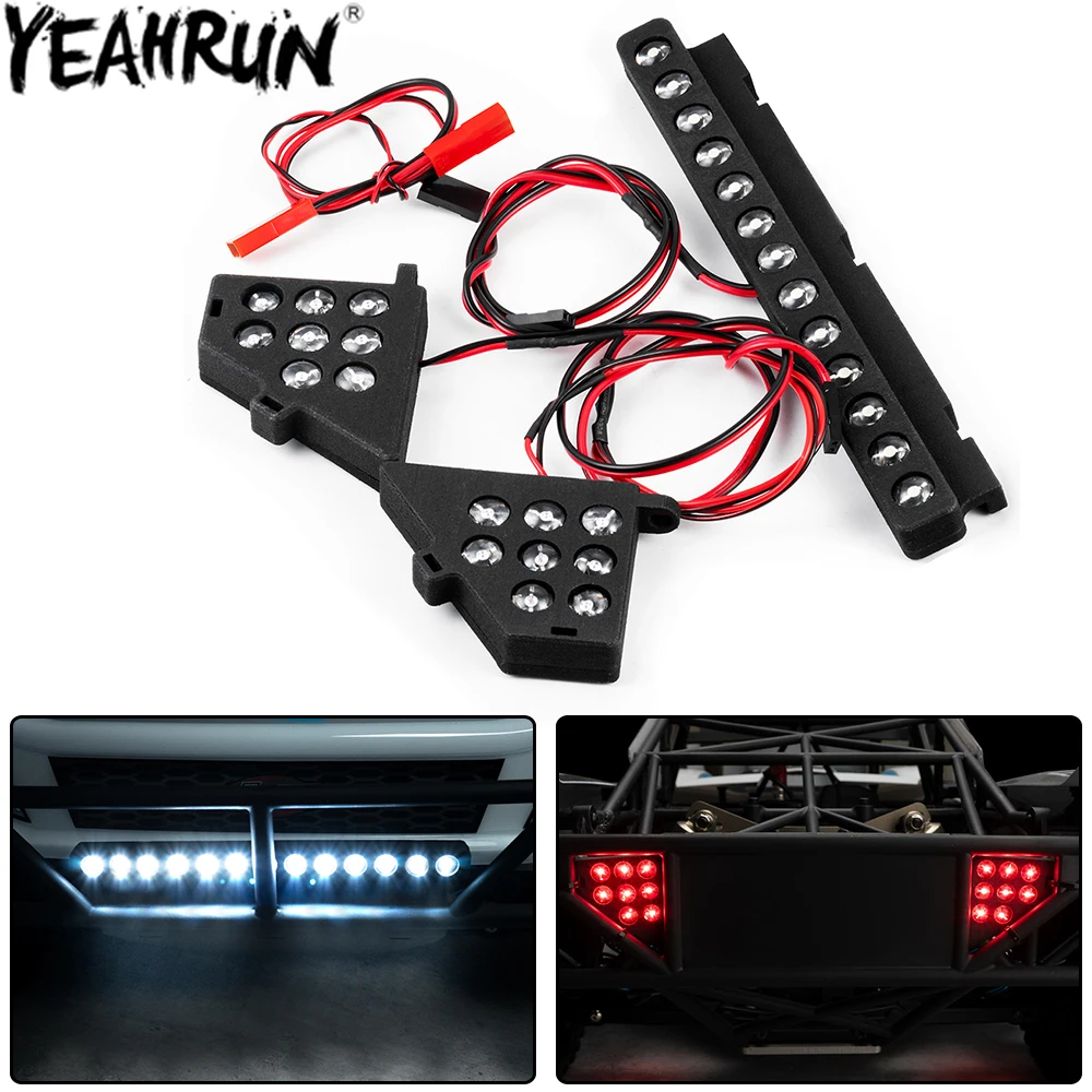 

YEAHRUN RC автомобиль передние и задние светодиодные фары задние фонари для Lo-si 5IVE-T 2,0 1/5 RC модель автомобиля обновленные детали