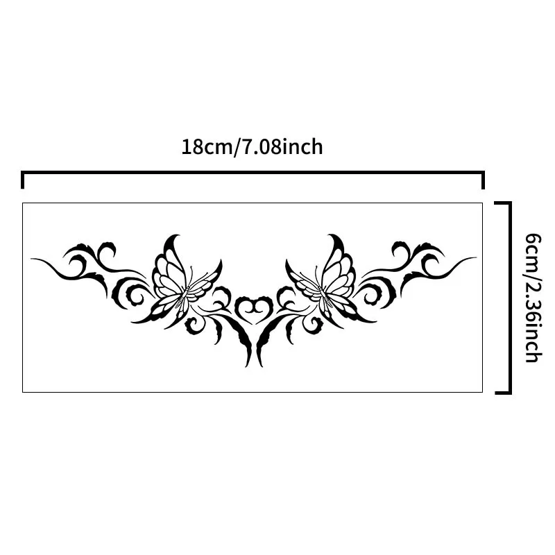 8pcs Succubus Waterproof Temporary Tattoo, Lasting 1-2 Weeks, for Abdomen and Waist, Realistic Semi-Permanent Fake Tattoo