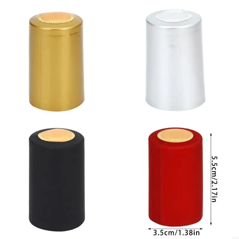 100 Pieces PVC Shrink Wraps for Wine Heat Seal Process Ensuring Freshness and Attractive Appearance B03E