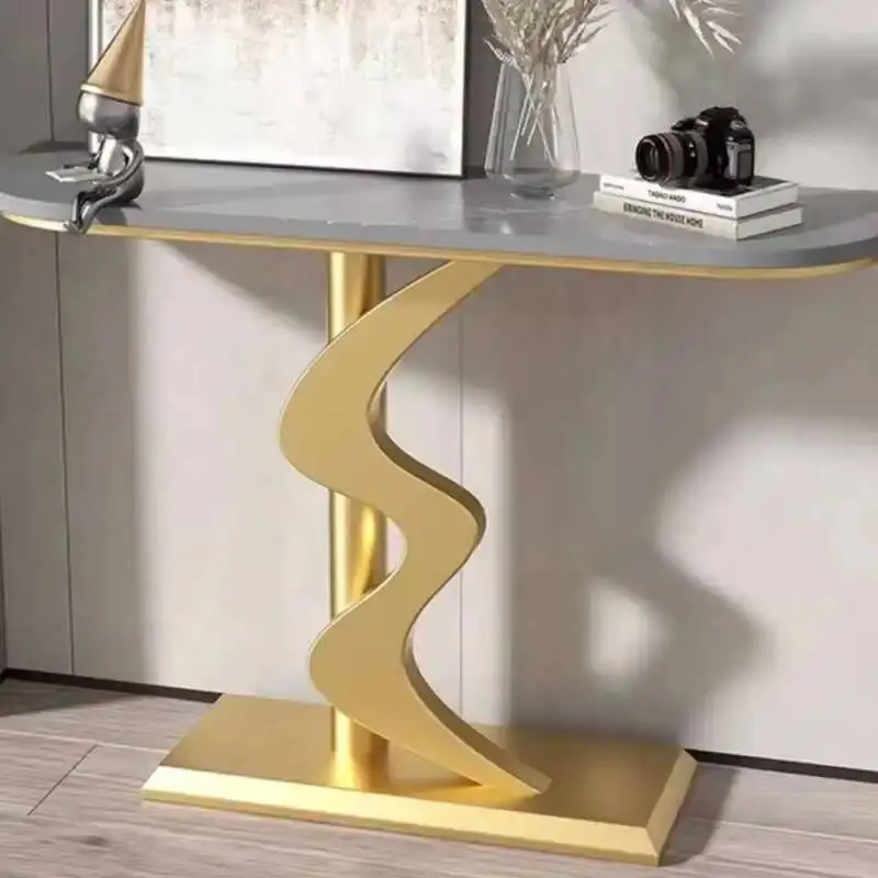 طاولة وحدة التحكم الرخامية العصرية البهجة الجمالية الحد الأدنى طاولة وحدة التحكم الفاخرة مدخل الجمال Tisch Wohnzimer أثاث المنزل #6