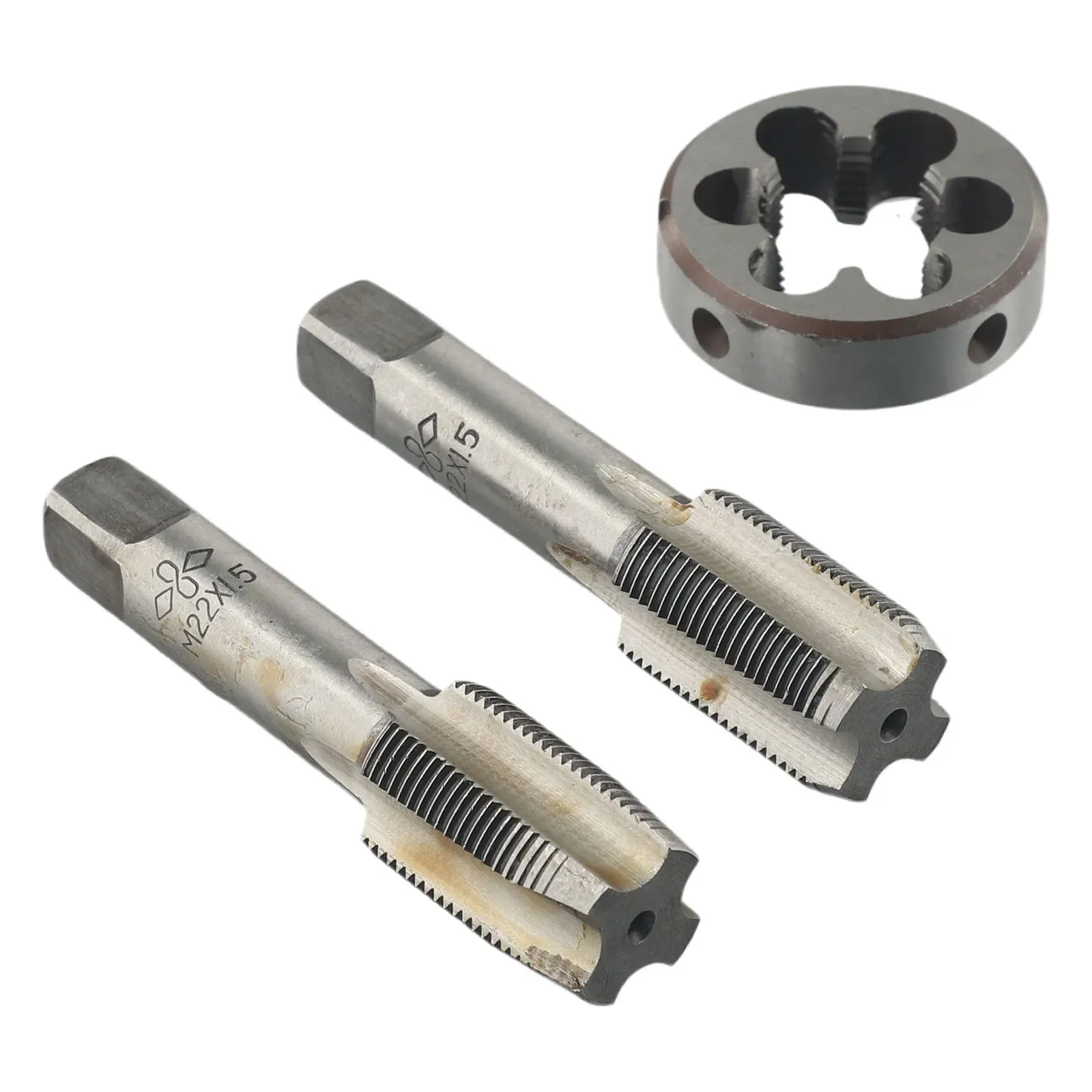 CNC Tap & Die Set Tapper Drill Bit Set High Speed Steel M22 X 1.5mm Die Metric Thread Right Hand HSS Screw Tap Drill Bit Set