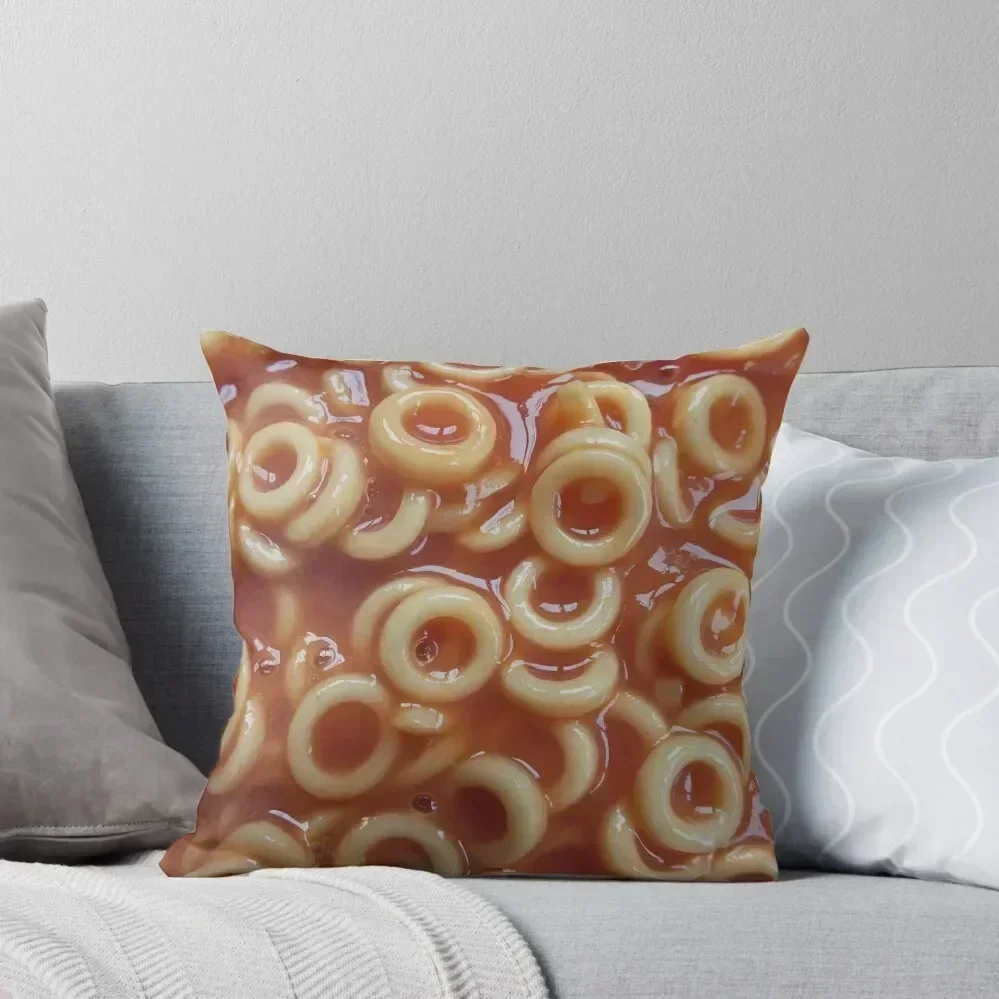 

Hoops, Hoops, Glorious Hoops - Spaghetti Hoops Throw Pillow Couch Cushions Sofa Pillow Cover luxury sofa pillows pillow