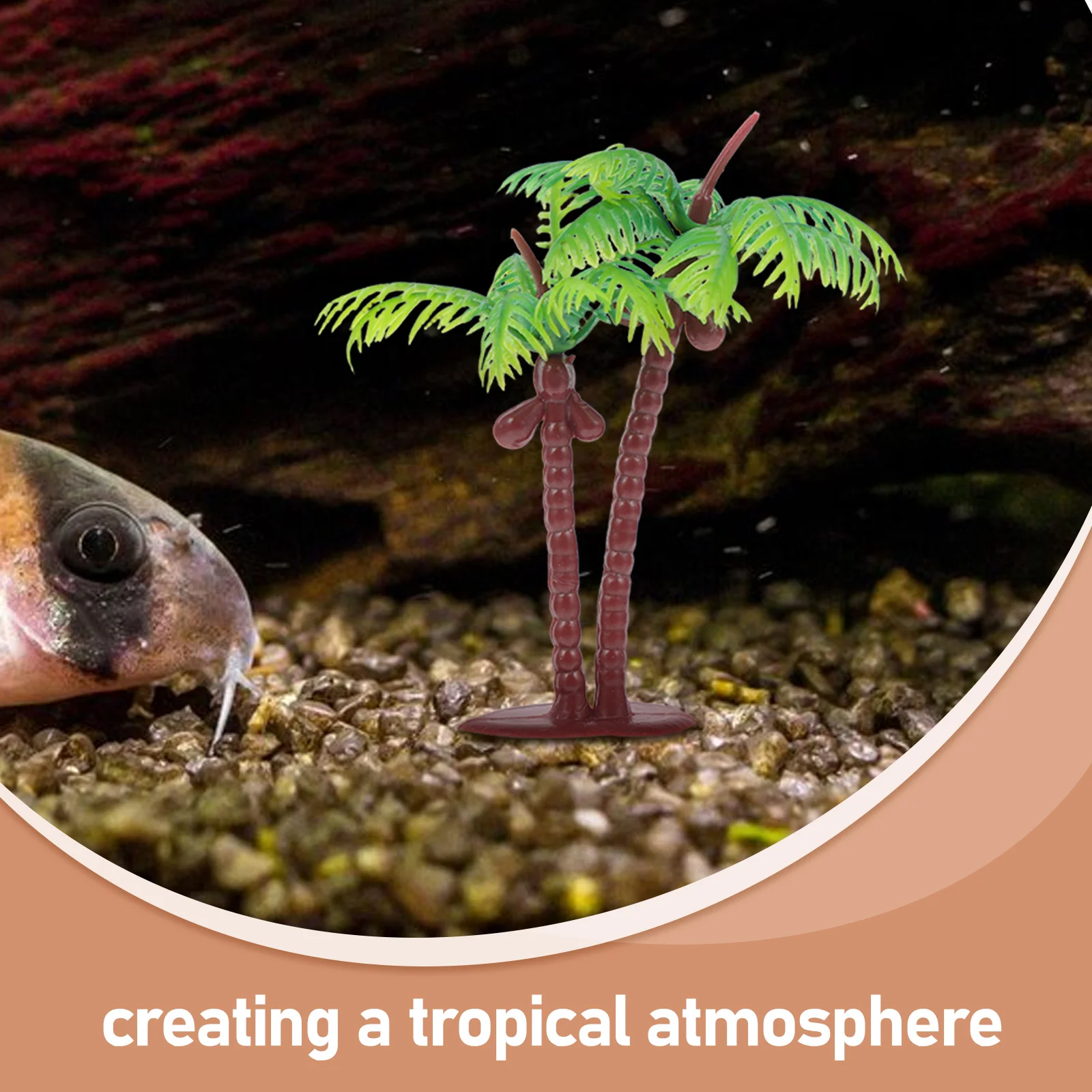 10 قطعة شجرة جوز الهند المصغرة النباتات الاستوائية الاصطناعية للتصوير الدعائم ديكور المنزل الحرفية السكك الحديدية المناظر الطبيعية وهمية صغيرة #2