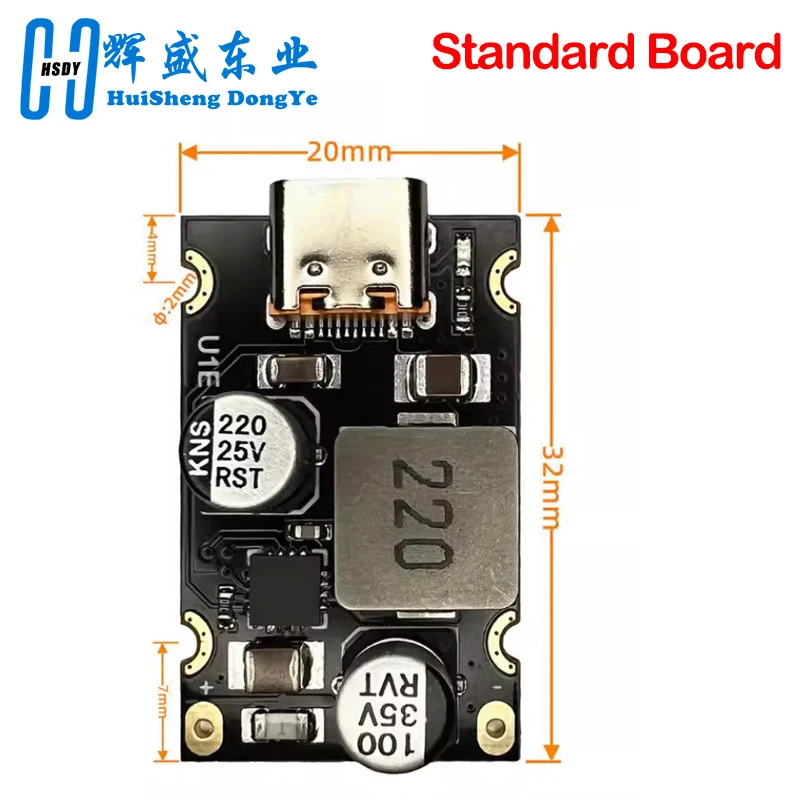 QC4.0 QC3.0 Type-C USB PD 65W Moduł adaptera szybkiego ładowania DC8-32V 3.25A 65W Moduł obniżający do Huawei SCP/FCP Apple PD