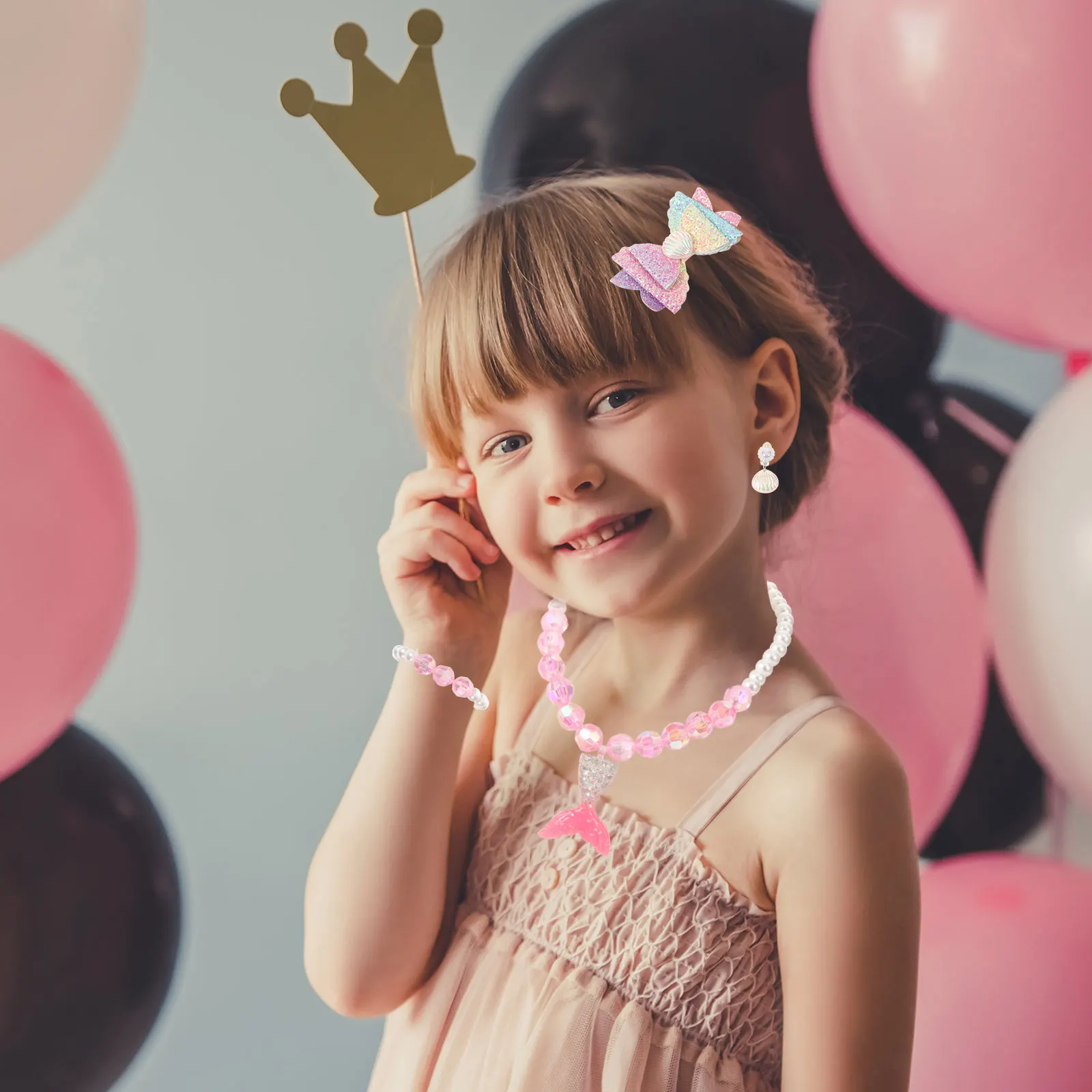 

Children's Necklace Bracelet Set Kids Decoration Beautiful Necklaces For Decorative