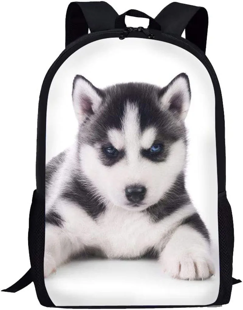 Kids Backpack School Bags for Girls Animal Personalized Husky Backpacks for Boys Book Bag Student Bookbag Children Schoolbag