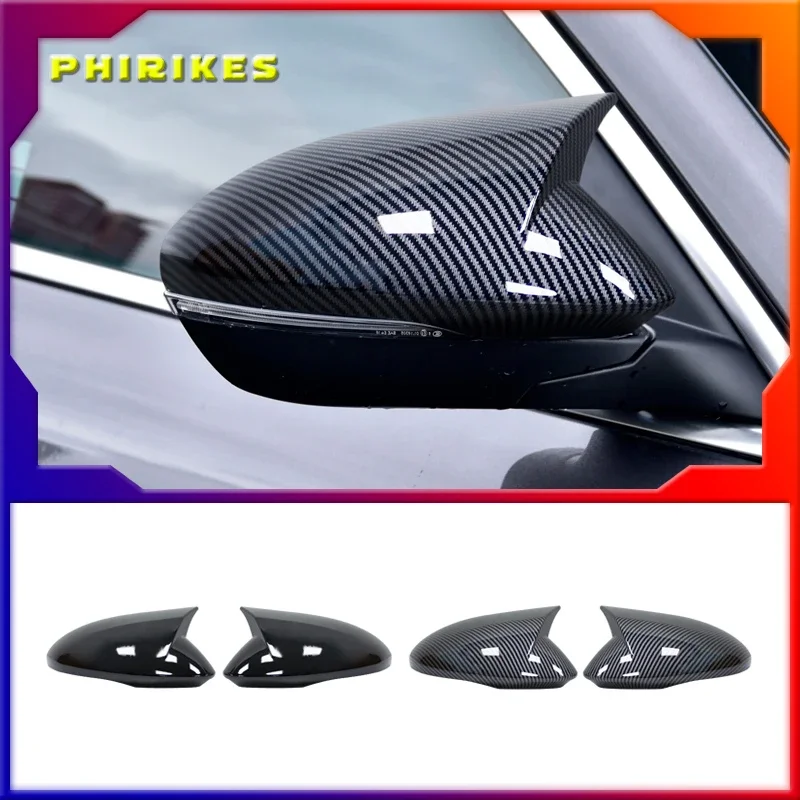 

ABS carbon fiber style For Alfa Romeo Stelvio 2016-2020 Car Outer Rearview Mirror Protection Cover Frame Trim accessories