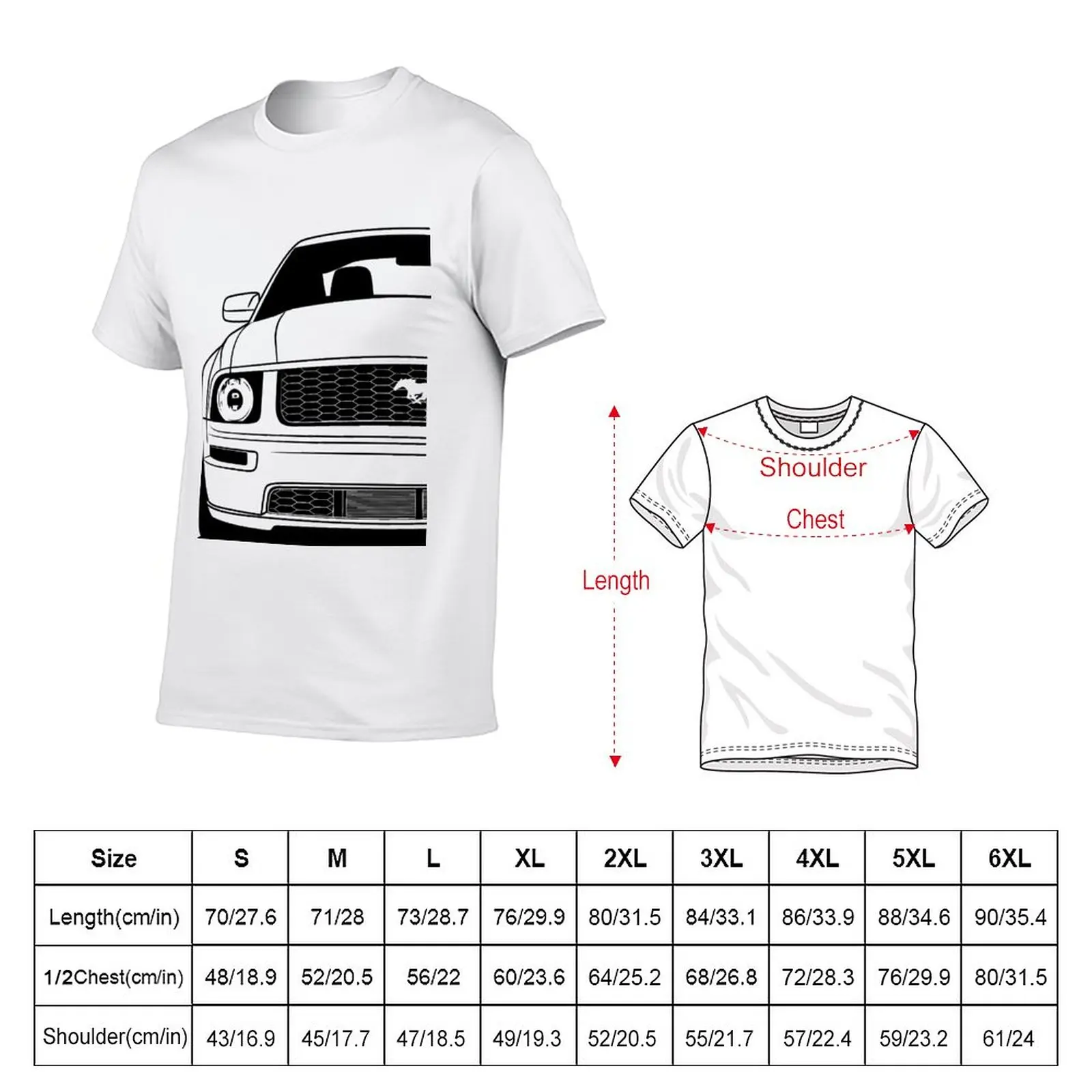 New Ford Mustang Fifth Generation Best Shirt Design T-Shirt Blouse t shirt man T-shirt short Short sleeve mens white t shirts