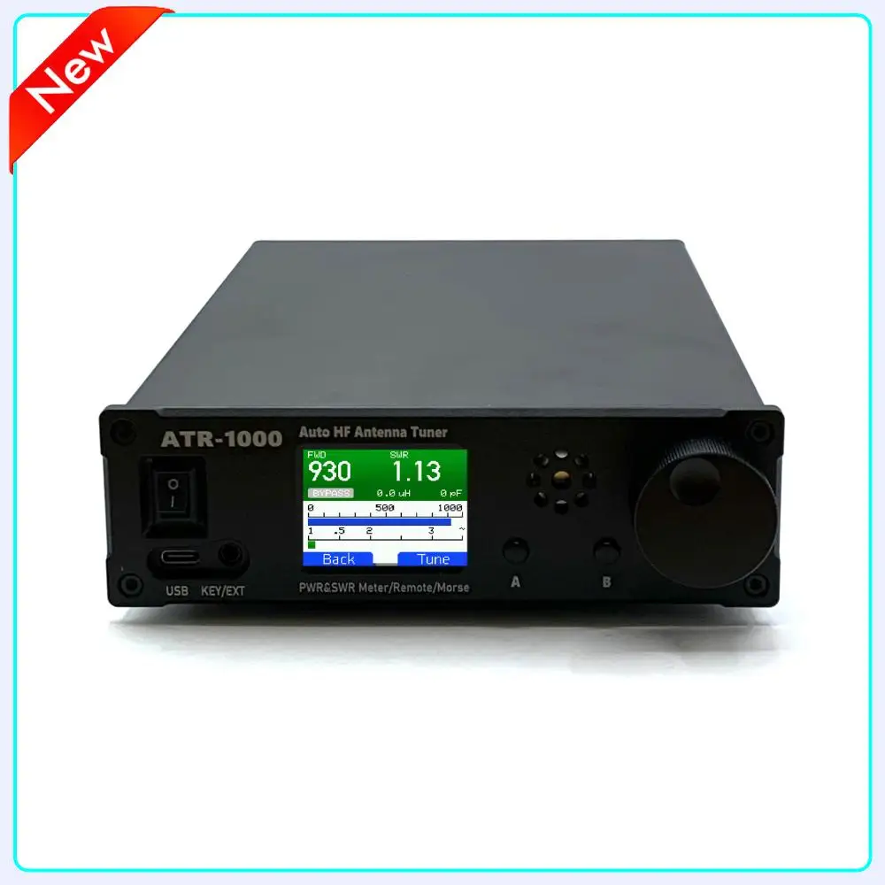 AMNVOLT ATR1000 1000W 1.8-30MHz Tuner Antena Otomatis HF Tuner Radio Gelombang Pendek Tuner Antena Otomatis Dukungan Kontrol Jarak Jauh WIFI