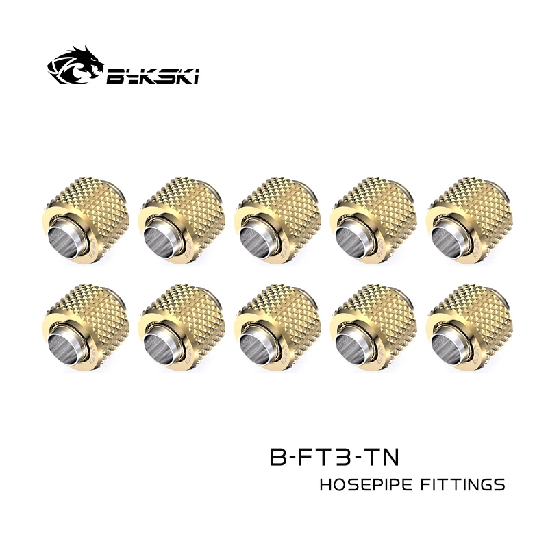 Bykski 10 pz/lotto Raccordo Morbido per 10/13mm (3/8'' - 1/2'') 10/16mm (3/8'' - 5/8'') Tubo Connettore di Compressione A Mano B-FT3-Tn /TK