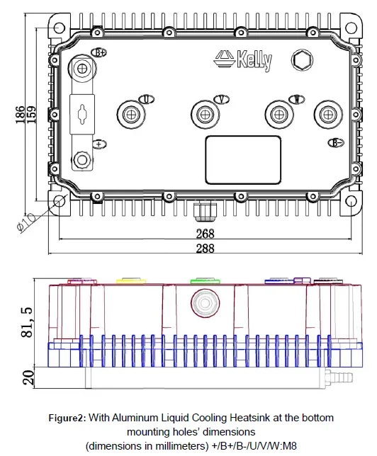 Kelly KLS-8080N 48v-144v 300a-700a High Power Opto-Isolated Sinusoidal Brushless Permanent Magnet Motor controller