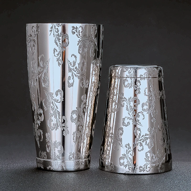 

550ml/850ml Engraving Stainless Steel Cocktail Boston Bar Shaker Bar Tools Barware