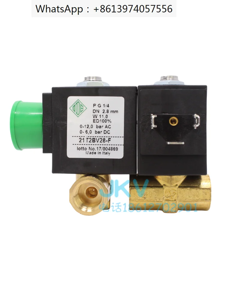 Pure copper wire buckle two-way imported solenoid valve 21t2bv28-f 110v 220v 12v