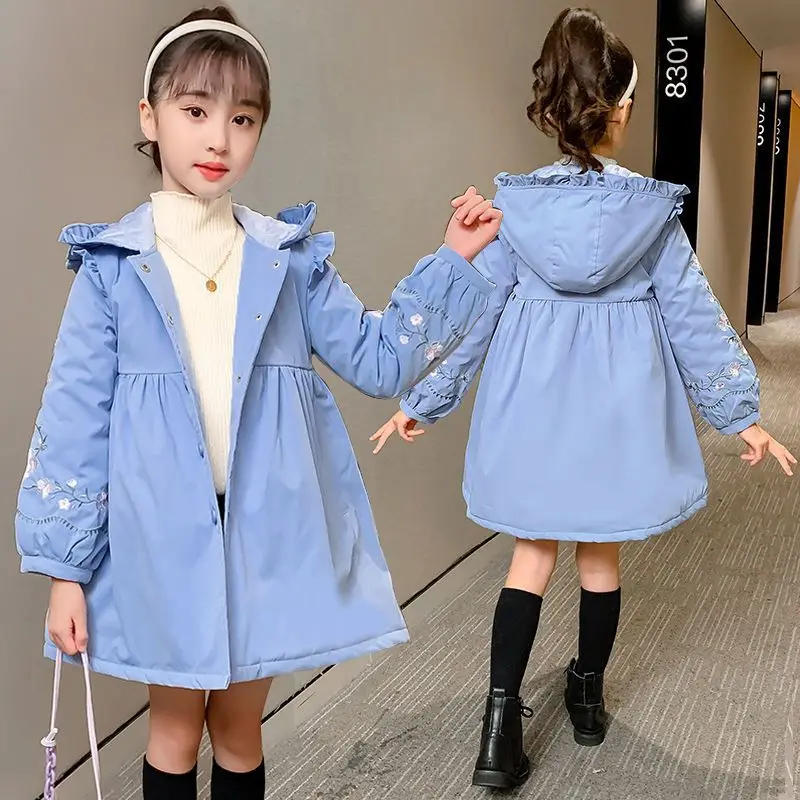 Giacche per ragazze frangivento Outwear cotone 2023 con cappuccio primavera autunno Poncho bambino bambini abbigliamento per bambini antivento