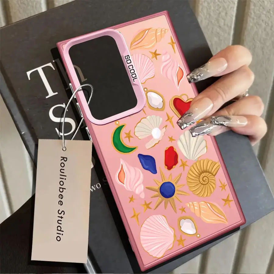 Shell Flower Phone Cover Case for Samsung Galaxy S25 Note 20 Ultra S23 Ultra S20 Plus S21 S23 S22 S24 FE S25Edge 