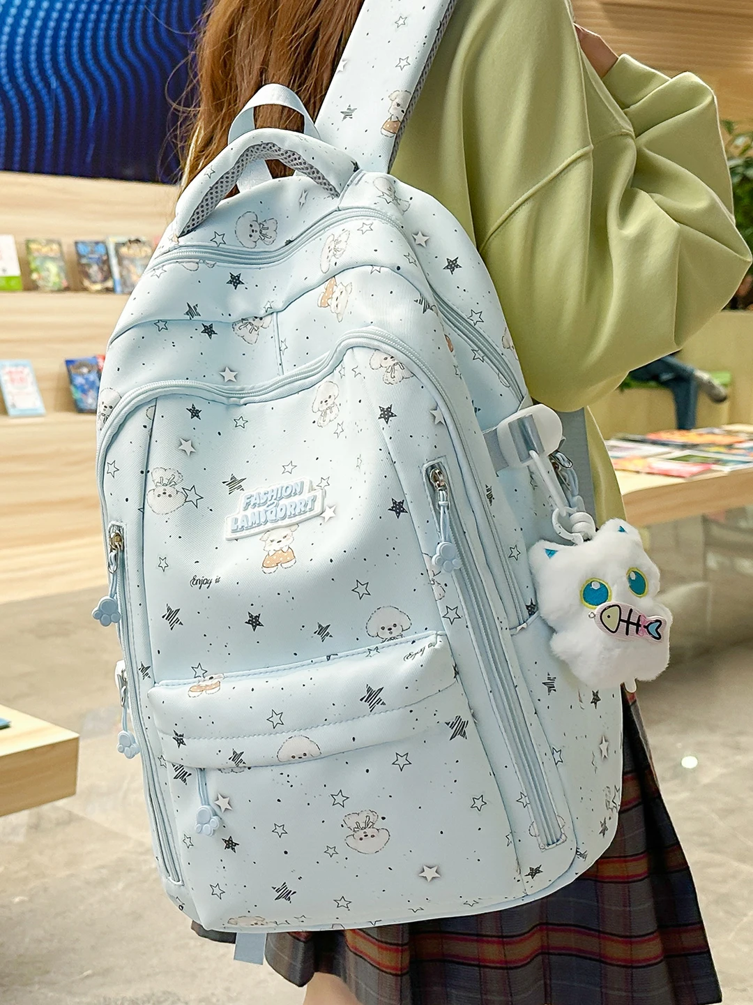 

Adorable Lightweight Large Capaci Bapa for Girls Primary And Middle School Students Cartoon Sle School Bag with Cu...
