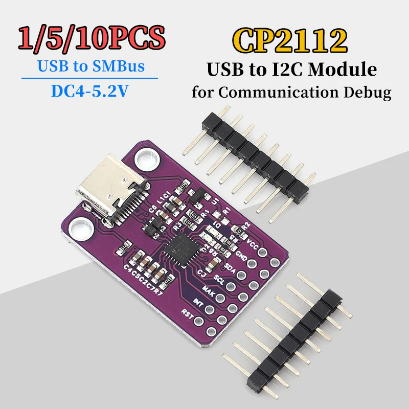 1/5/10Pcs CP2112 Debug Board USB to SMBus USB to I2C Communication Module USB2.0 2112 for Arduino