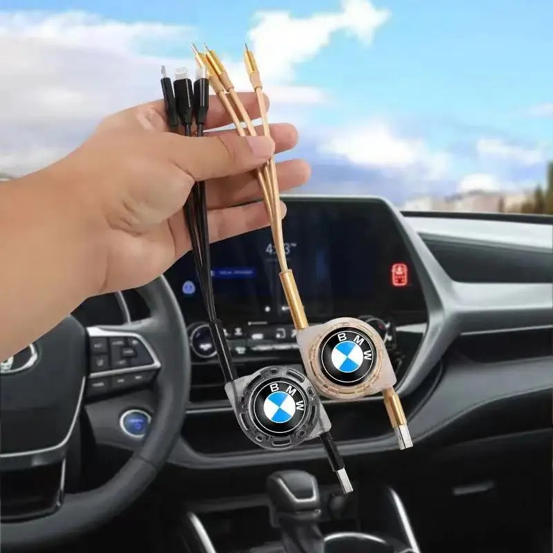 3 in 1 Micro USB Typ C Ladekabel Multi Ladegerät für BMW M Leistung x1 x3 x4 x5 e87 f20 e36 e46 e90 e39 f10 g20 g01 g02
