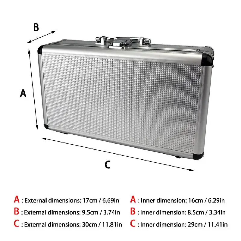 Portable Shockproof aluminum alloy tool box safety insurance equipment tool box instrument box storage box suitcase