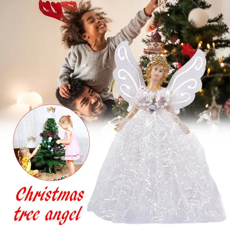 Mini Angel Standing Doll Christmas Tree Pendant With Wings Christmas Home Window Decorations Kid Gift Cabinets Ornament dropship