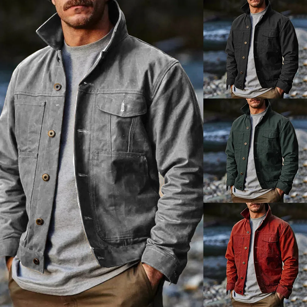 سترة طية صدر السترة ملابس خارجية غير رسمية نزهة شتوية موضة XL ملابس خارجية دافئة سوداء للخريف نمط الهيب هوب الصلبة