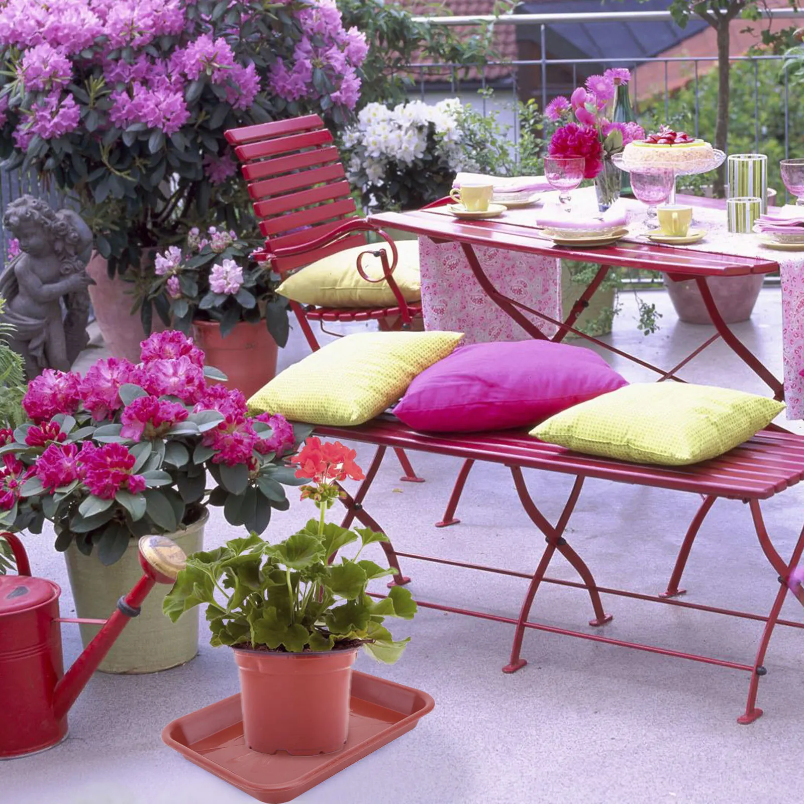 

10Pcs Long Oblong Plant Pot Tray High Quality Plastic Flowerpot Base Tray Water Drip Catcher Practical Plant Pot Accessory