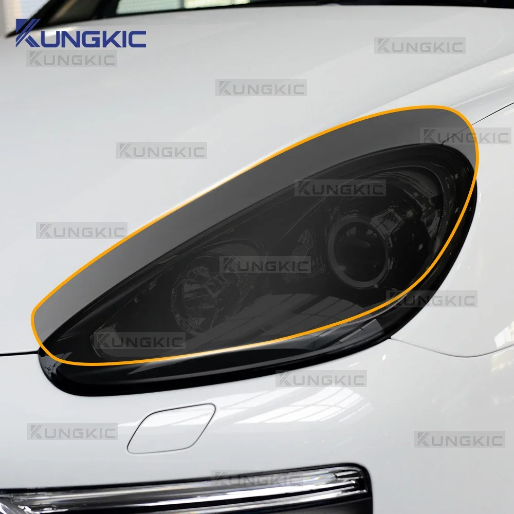 

Car Headlight Film For Porsche Cayenne 2015 2016 2017 Clear Smoked Protection Anti-scratch Pre-cut Sticker TPU