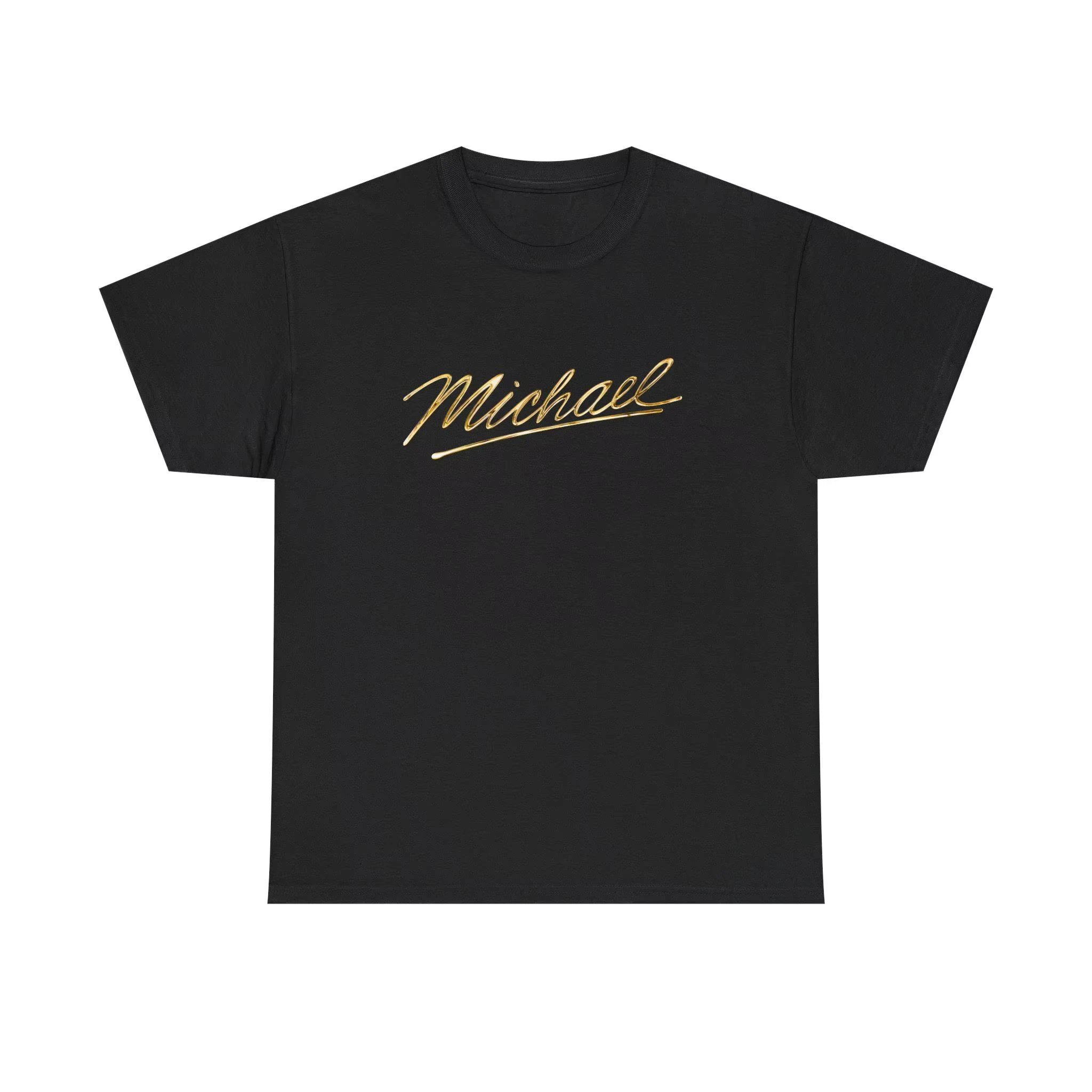 2026 Michael Jackson Biopic Film Golden Logo Graphic 100%Cotton Unisex Shirt Summer New Fashion Men Short Sleeve Tshirt Fan Gift