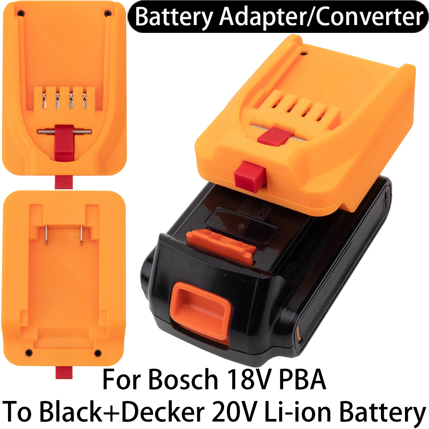 

Battery Adapter For Bosch 18V PBA Li-ion Tool To Black+Decker 20V Li-ion Battery Adapter Converter Power Tool Accessory