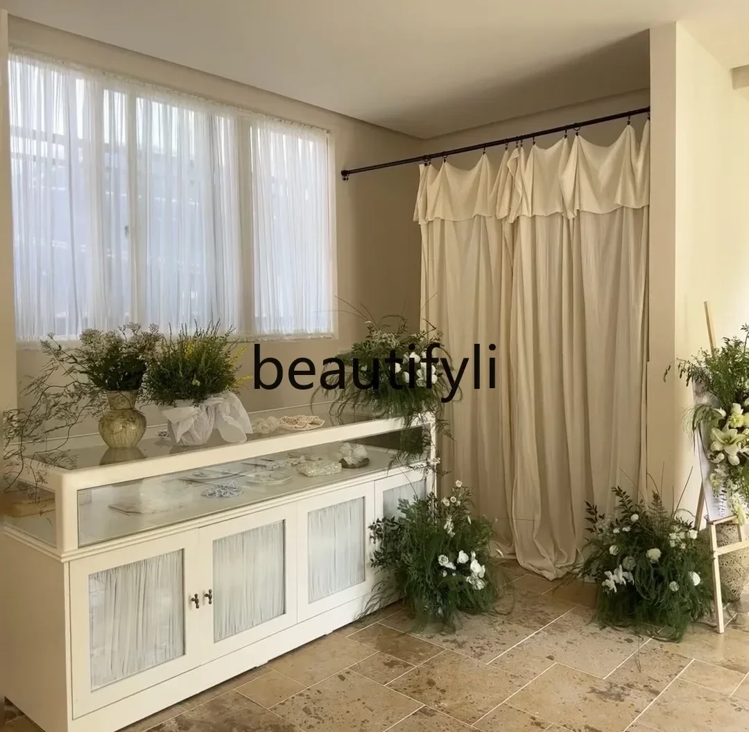 

FG10zq1Clothing Store Island Display Women's Clothing Store Bar Counter Cash Register Flow Edge Cabinet Storage Cabinet