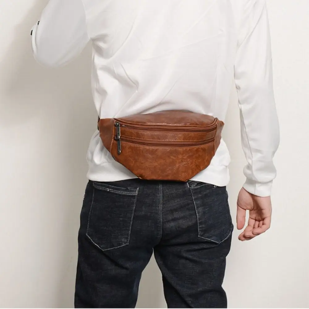Сумка для телефона, винтажная мужская поясная сумка, большая вместительная поясная сумка с несколькими карманами, поясная сумка через плечо, повседневная мужская нагрудная сумка в стиле ретро