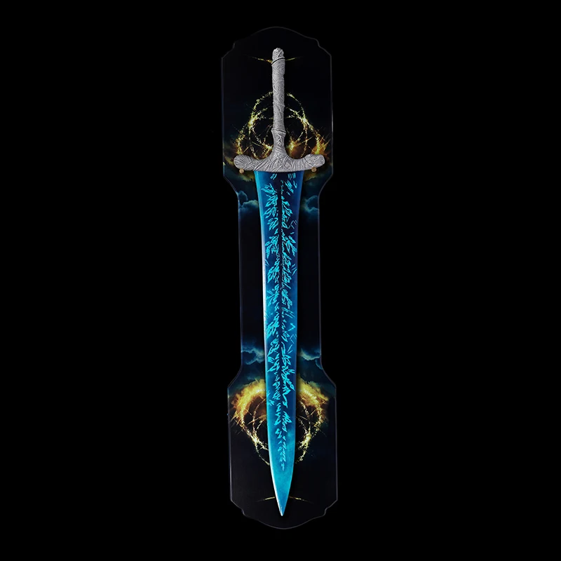 Elden-Ring Dark Moon Greatsword Replica, Fantastic Sword,Cosplay Props, Big Large Sword, Twin-Hands Sword, W/Wall Hanging Stand