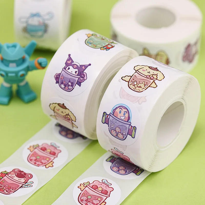 Cartoon Kurome Tape Stickers Seal Stickers Labels Cartoon Toys Gifts Girls Students Stationery Decorative Roll Stickers