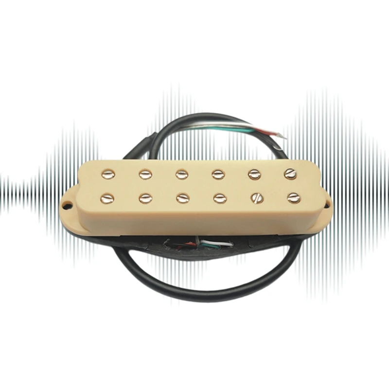 Micro guitare simple à double bobine, faible bruit, haut rendement, jaune JAS