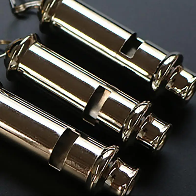 Stainless Steel Whistle Outdoor Emergency Life-saving Whistle Training Sports Military High-frequency Whistle Referee