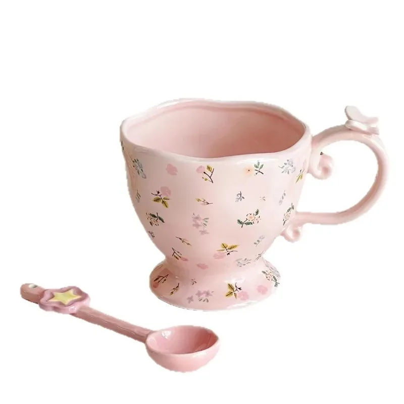 

Cute creative ceramic mug simple high value high sense large capacity water cup household
