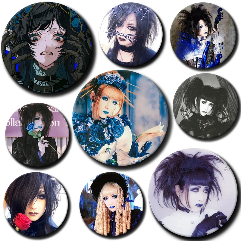 Visual Rock Band Malice Mizer Button Pin Mana Sama Klaha Gothic Aesthetic Brooch Badge Bag Clothing Accessories Decor Fans Gifts