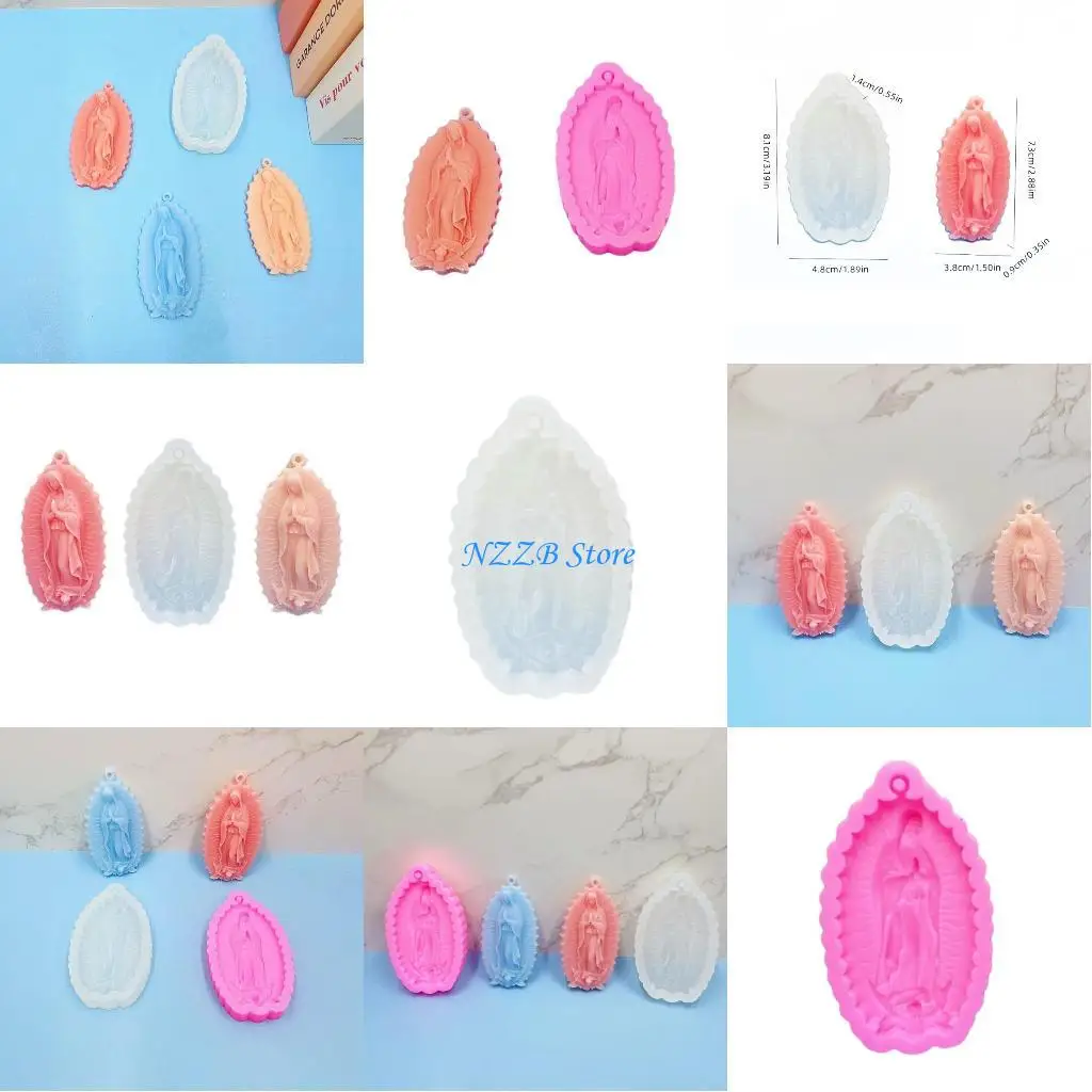 

T21F Silicone Keychain Molds Pendant Moulds Clay Mould Angel Jewelry Making Supplies Silicone Material Hand Making Tool