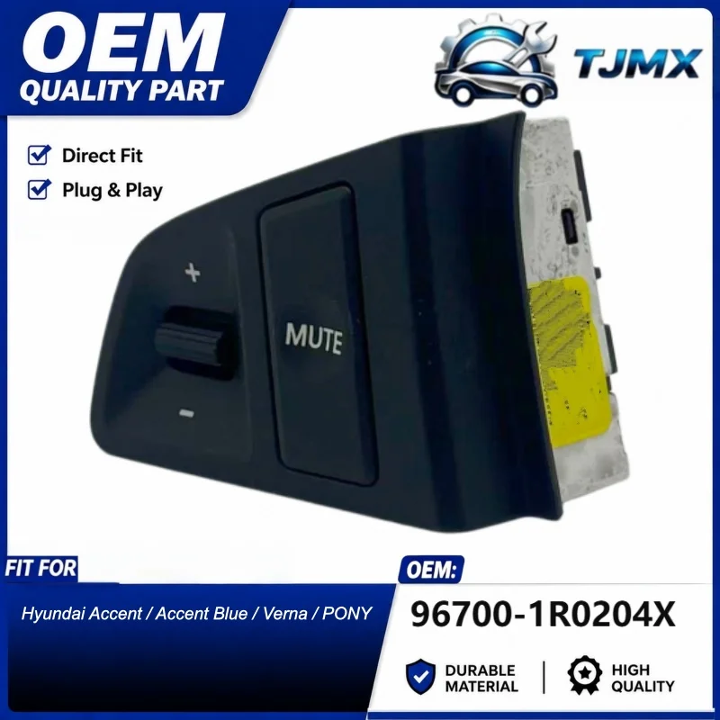96700-1R0204X 967001R0204X Left Steering Wheel Remote Control Switch For Hyundai Accent Blue Verna Pony