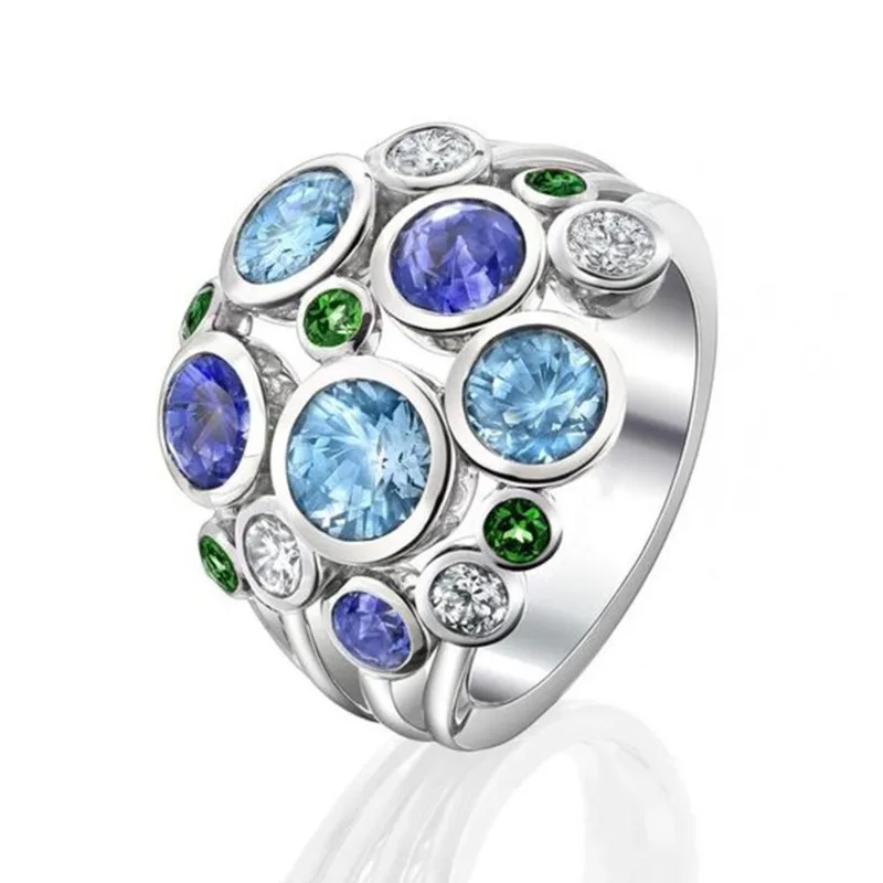 

New Blue Magnetic Therapy Ring Torina Crystal Quartz Ionix Ring Ionix Therapy Quartz Crystal Ring for Weight Loss Lymph Drainage