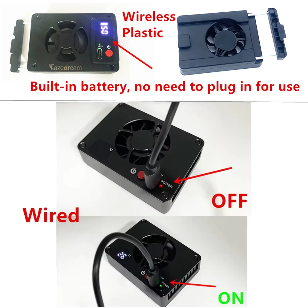 Ventilador de refrigeración, radiador de cámara para Canon EOS RP R5 Mark II R6 R8 R10 R50, Enfriador de transmisión en vivo