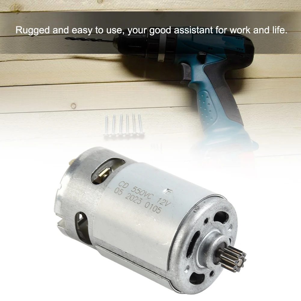 

Robust Hand Electric Drill Motor 10 8V/12V/14 4V 9 Teeth/12 Teeth Designed for RS550 Model Reliable Performance