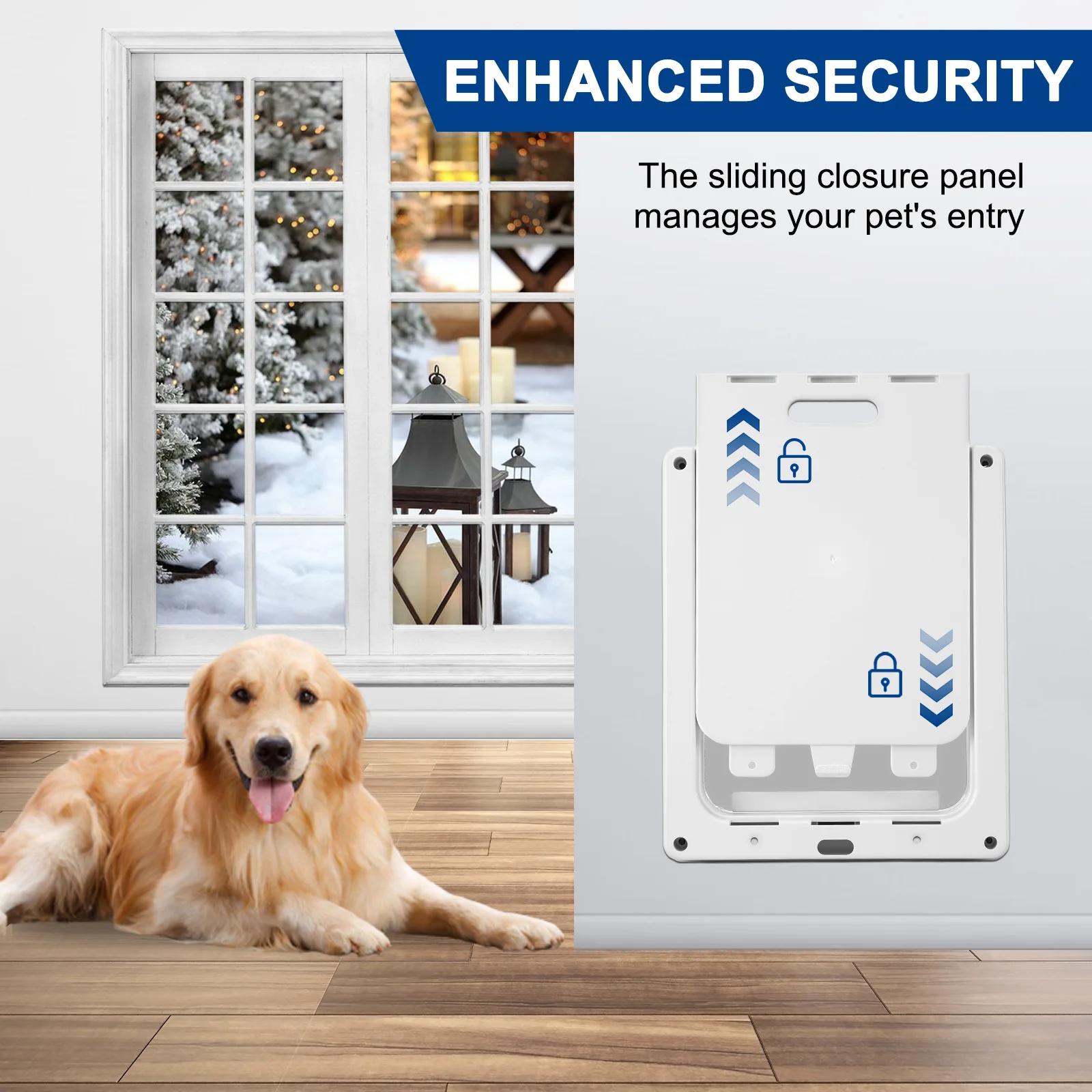Puerta de PVC para perros grandes y medianos: Golden y Collie - imagen 3