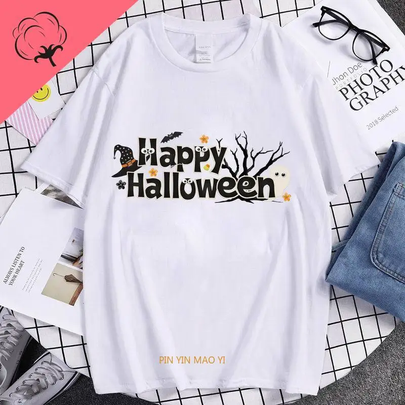 Happy  HELLOWEEN KEEPER Logo T SHIRT Men Women 100% Cotton Helloween Band  in Tour T-Shirt Y2k   Kawaii Clothes