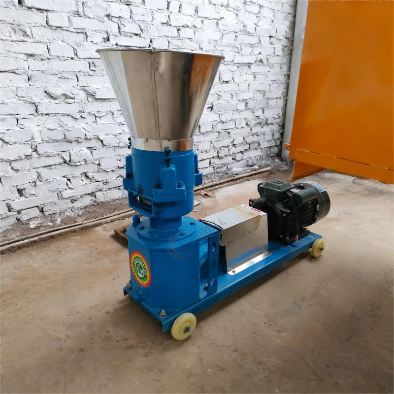 新型高効率ペレット。5KWモーターで穀物/藁を処理し、家禽・家畜に高生産性の動物飼料を提供します。